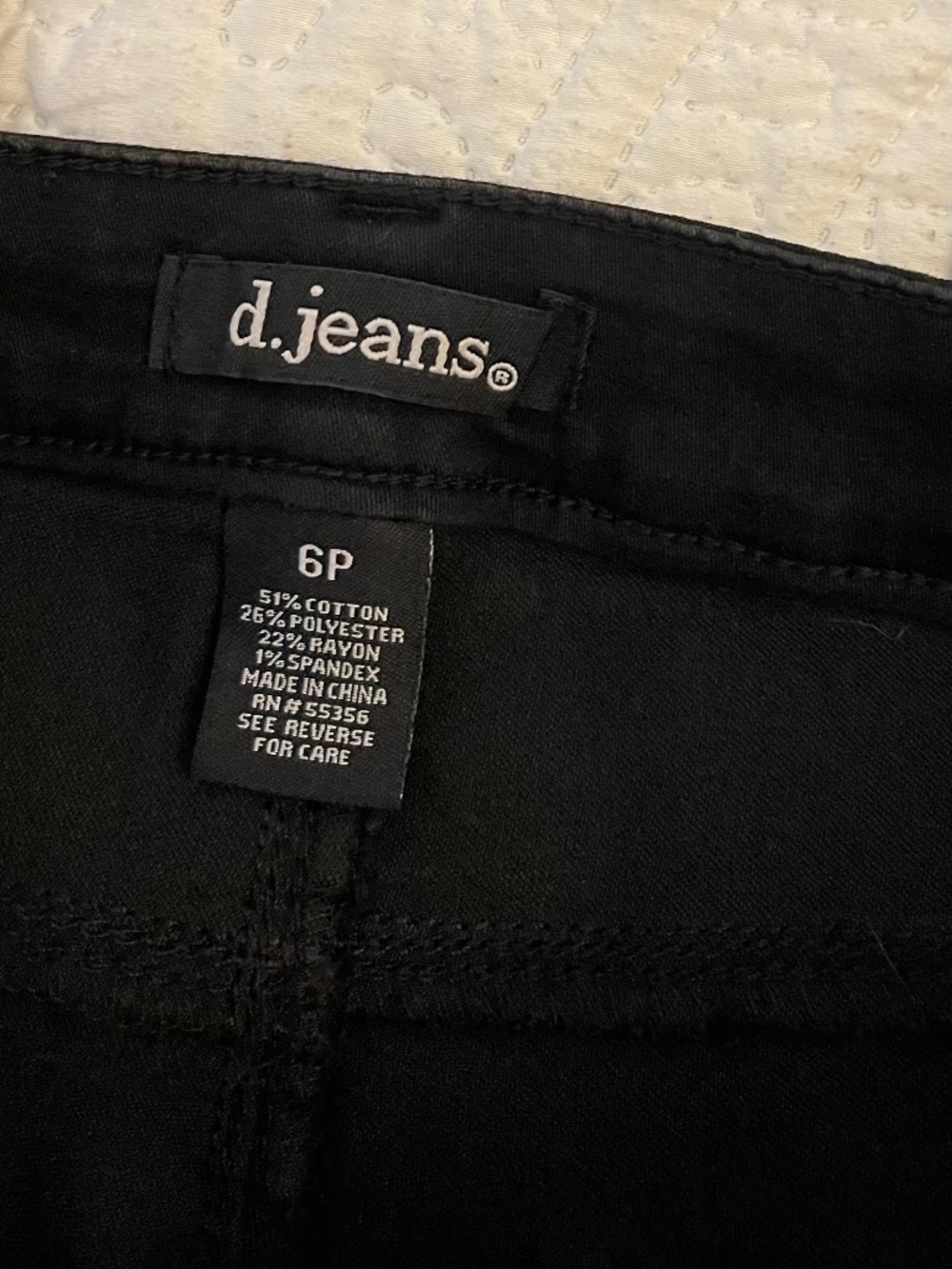 d. jeans High-Rise Skinny Black Denim Jeans size 6P NWT - Picture 8 of 11